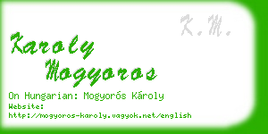 karoly mogyoros business card