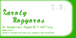 karoly mogyoros business card